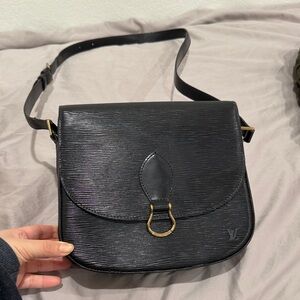 Vintage Louis Vuitton Epi Black Leather Crossbody Bag